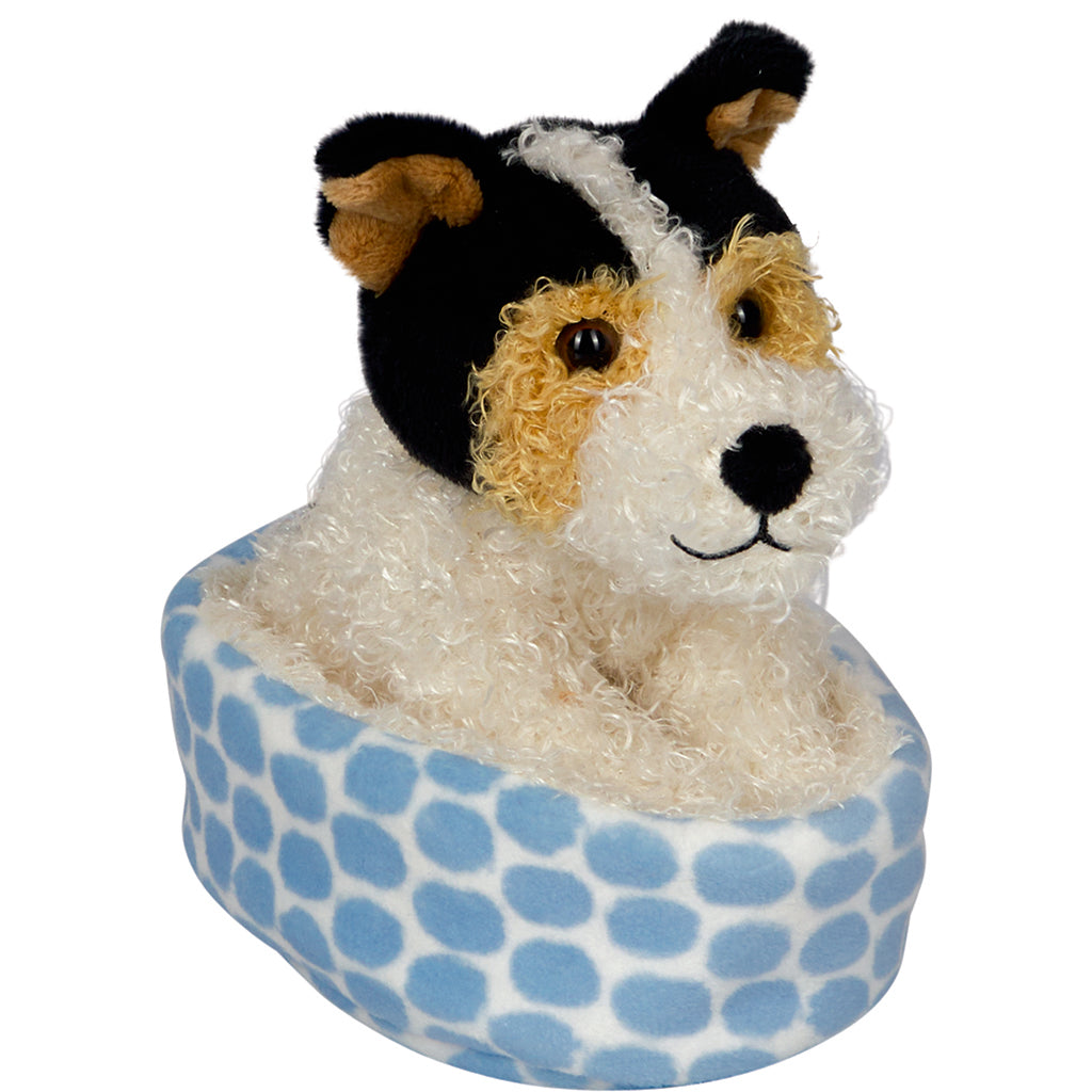 Spiegelburg bamse, Hundehvalp - Foxterrier Boomer i kurv