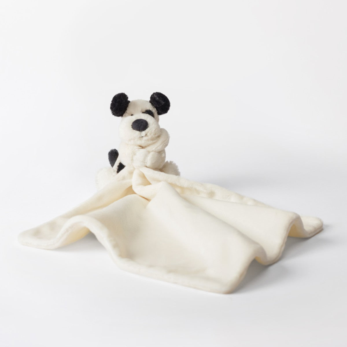 Baby Jellycat bamse, Bashful koseklut - Sort/creme hund