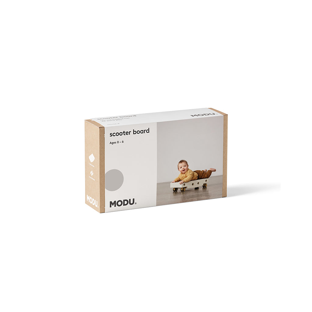 Modu Rullebrett, aktivitetsleketøy i skum, 5 deler - Sand Grey / Honey Yellow