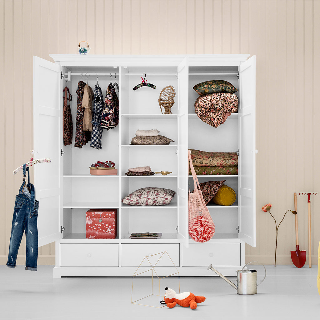 Oliver Furniture Seaside klesskap m 3 dører, høyde 195 cm