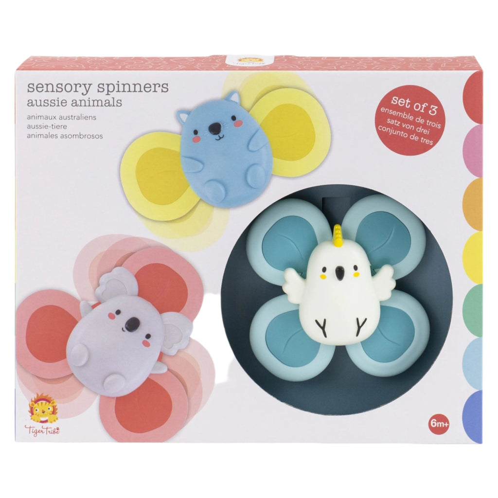 Tiger Tribe babyleketøy, Sensory Spinners – Aussie Animals