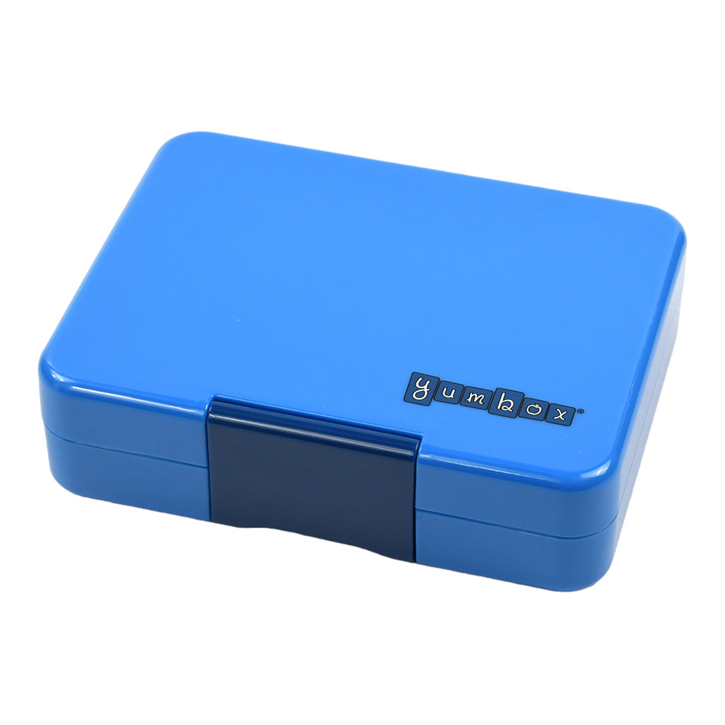 Yumbox matboks m. 3 rom, Snack - Surf blue/ Dinosaur