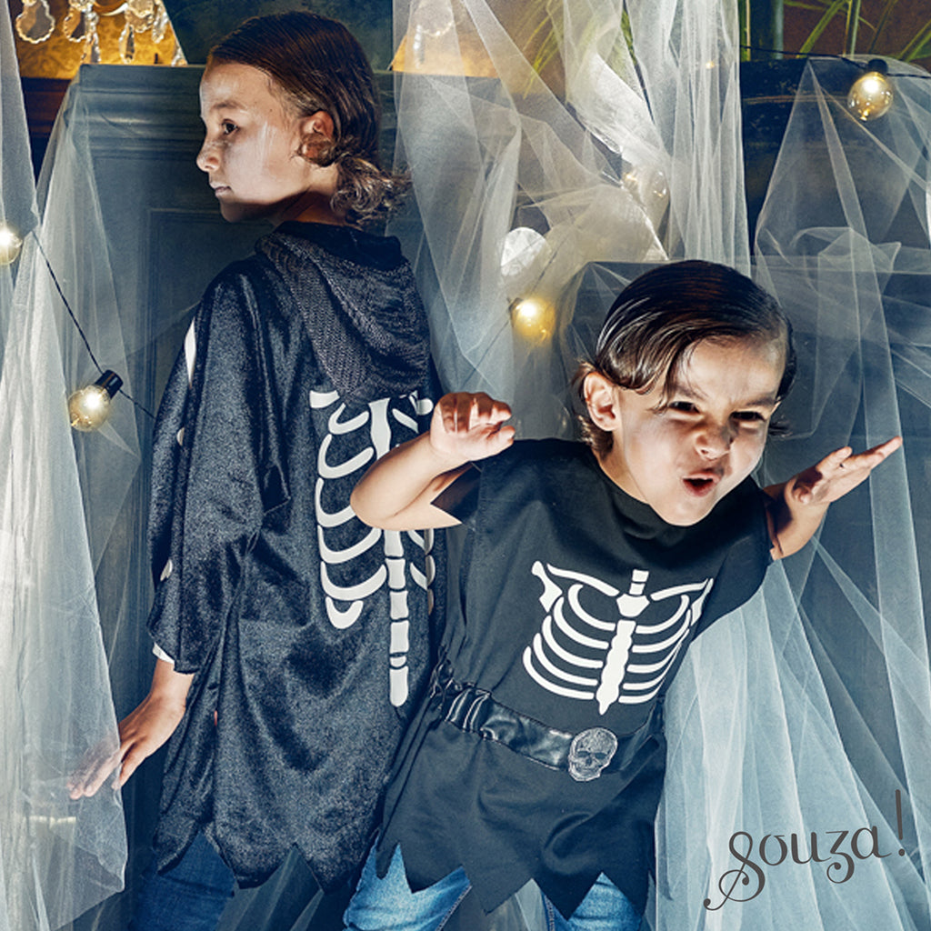Souza Casper kappe med skjelettprint, Str. 3-10 år