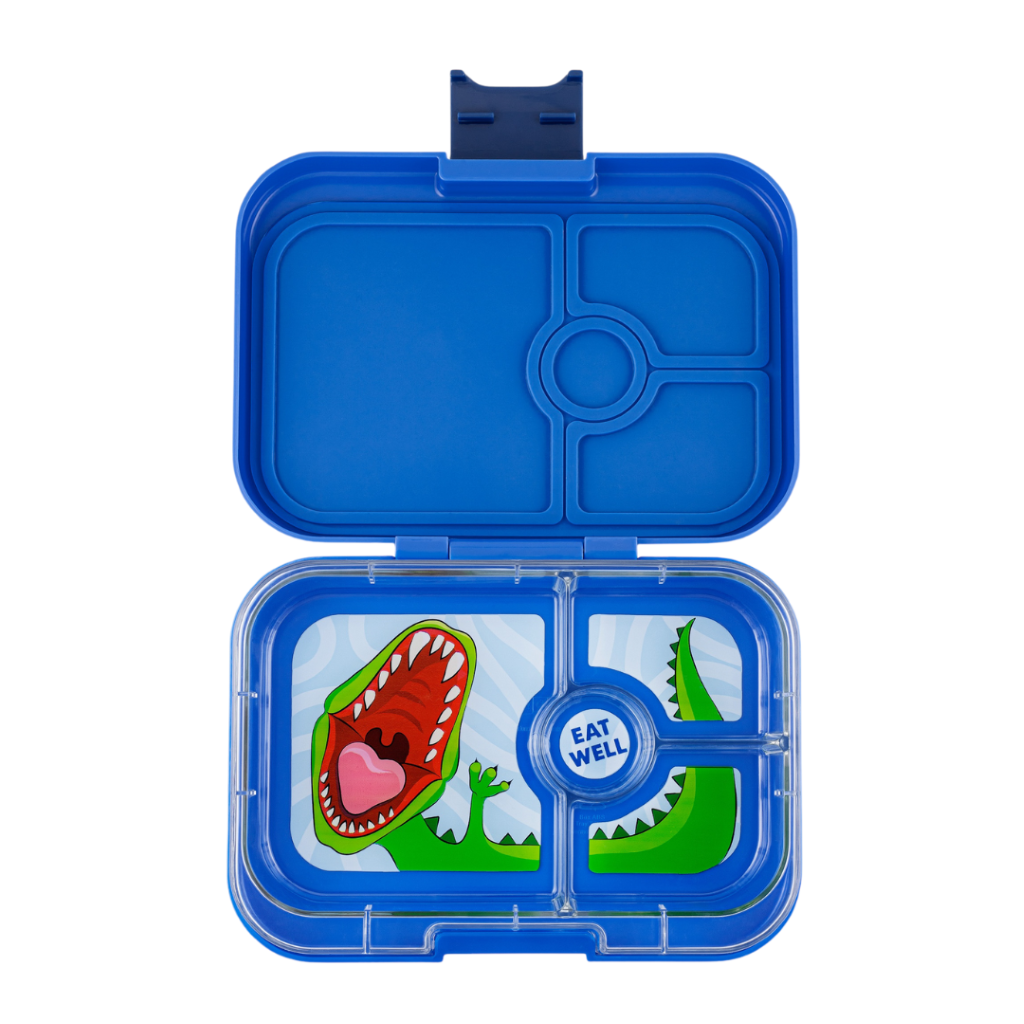 Yumbox matboks m. 4 rom, Panino, Dino - Surf Blue