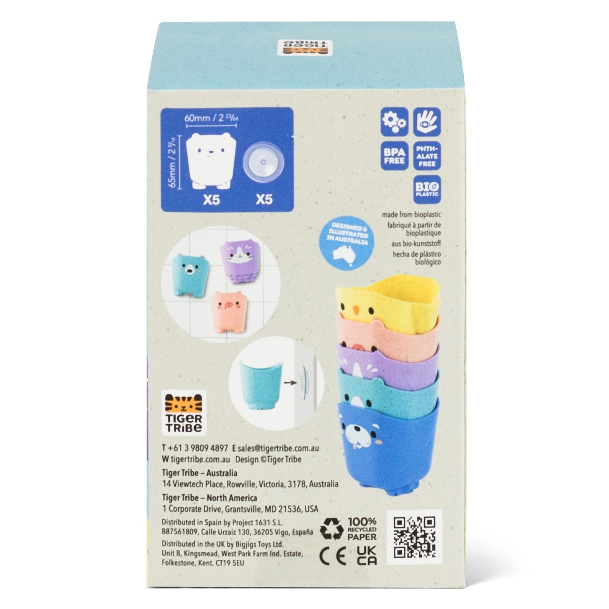 Tiger Tribe badeleker, Pour & Play – Dyrekopper