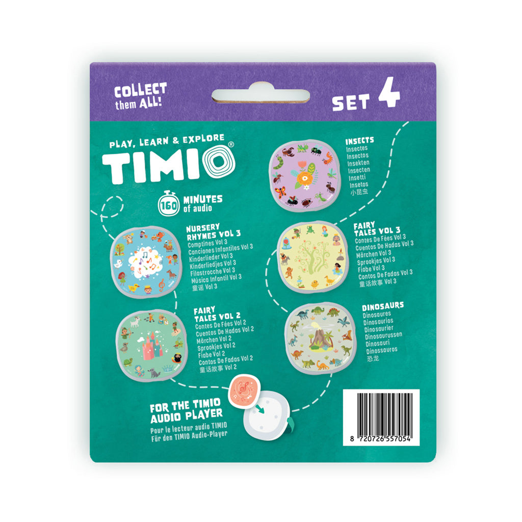 TIMIO Disksett 4, Barnesanger, eventyr, dinosaurer og små insekter