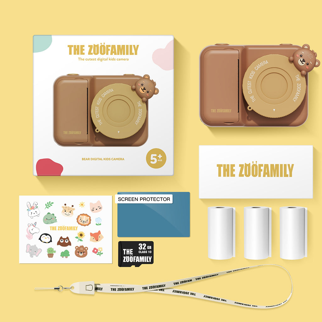 The ZooFamily, Zoo Print, 3-i-1 kamera med utskriftsfunksjon, 5–11 år - Bjørn