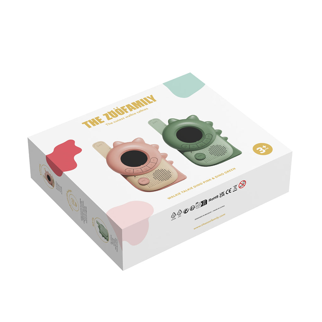 The ZooFamily, Zoo walkie talkie for barn, fra 3 år - Dino pink og grønn