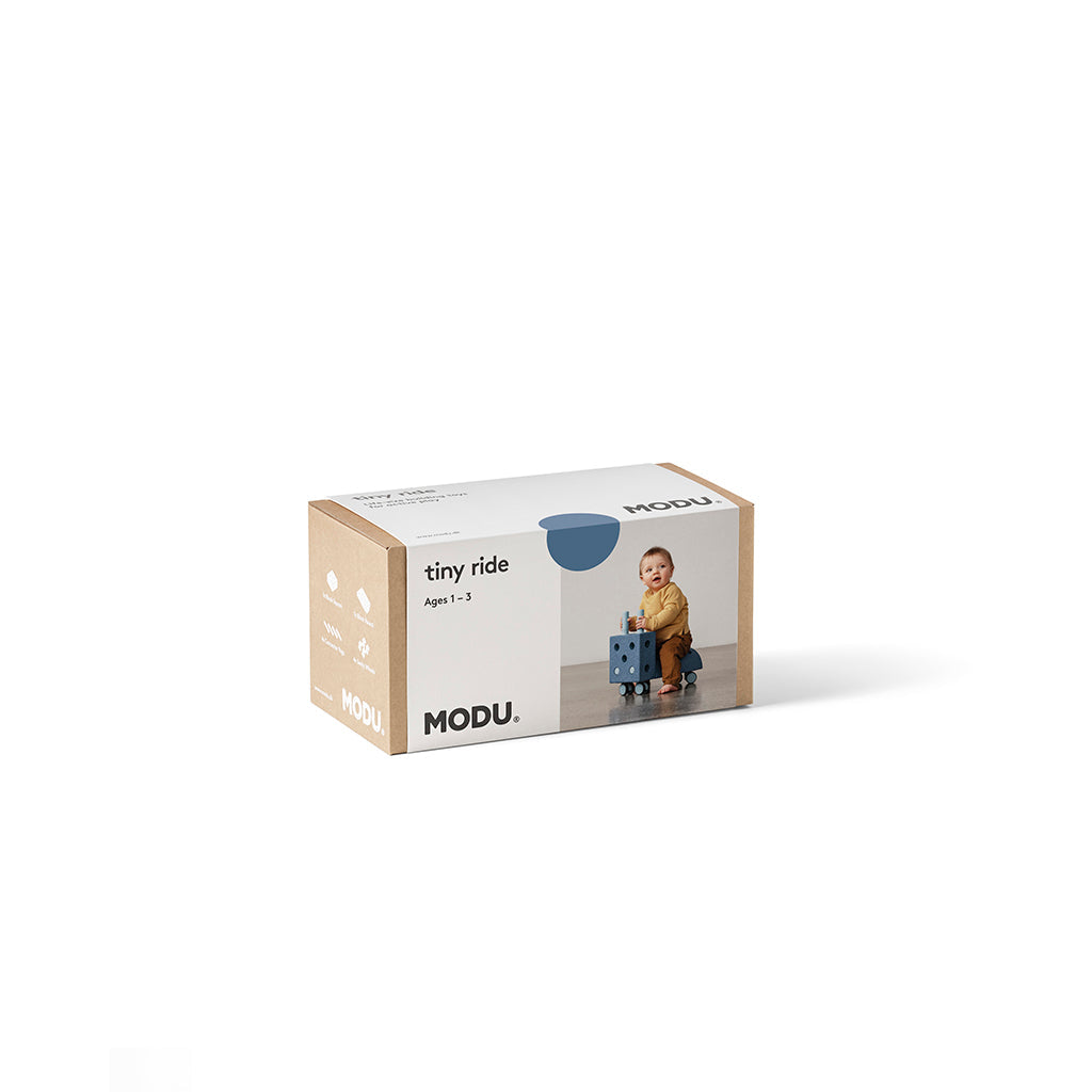 Modu Tiny Ride, aktivitetsleketøy i skum, 10 deler - Deep blue/ Sky blue