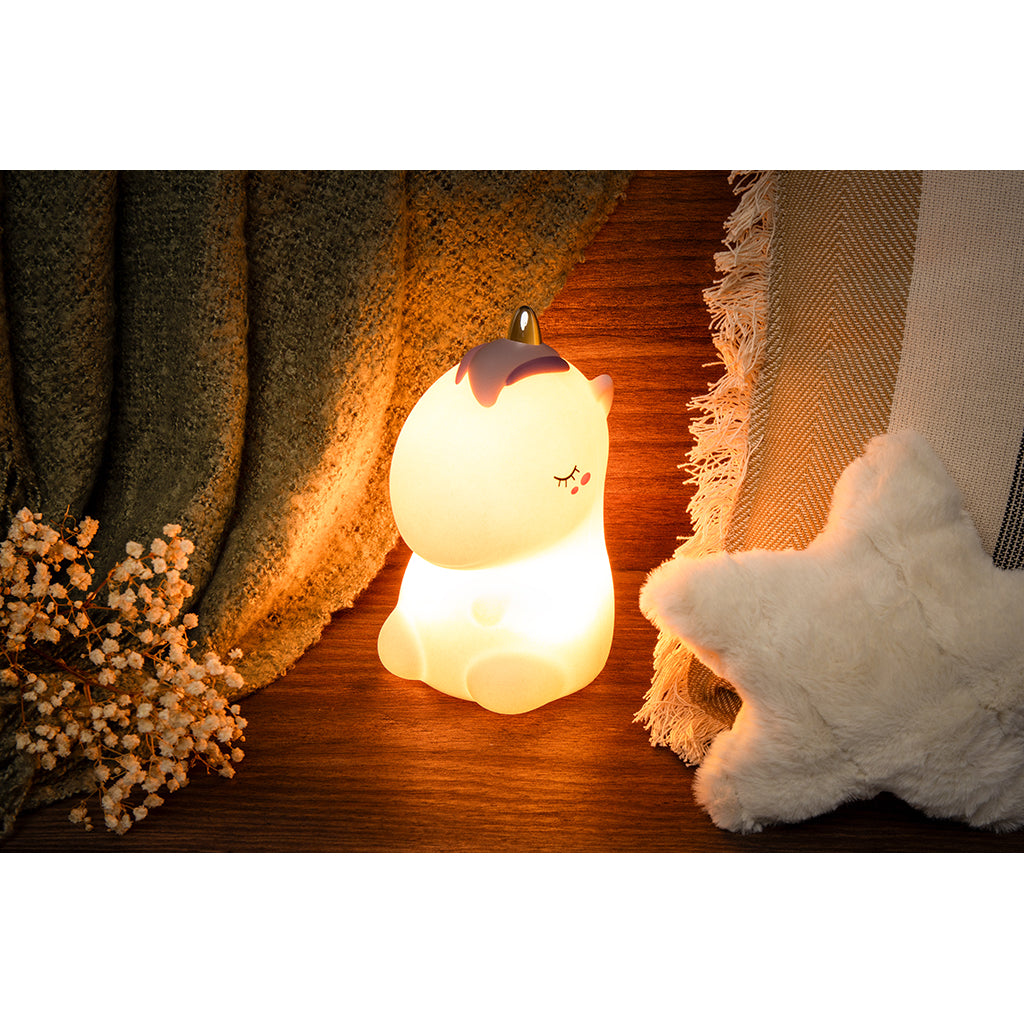 Little L. LED nattlampe - Cosmo unicorn pink glitter