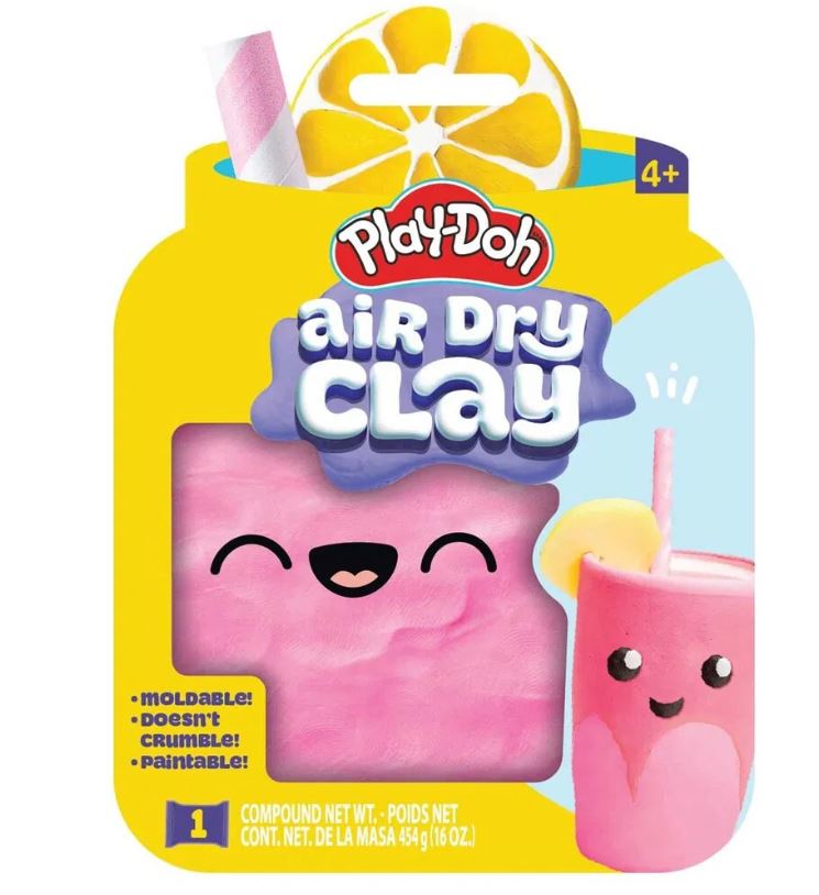Play-Doh lufttørrende ler i pink lemonade farve med sommerligt desig