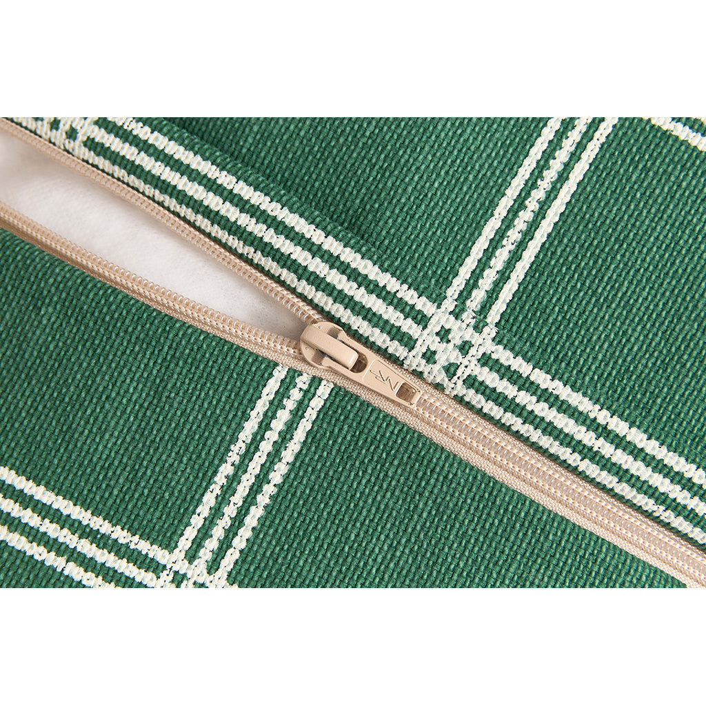 Nobodinoz Vibes sakkosekk-lenestol, Green white windowpane