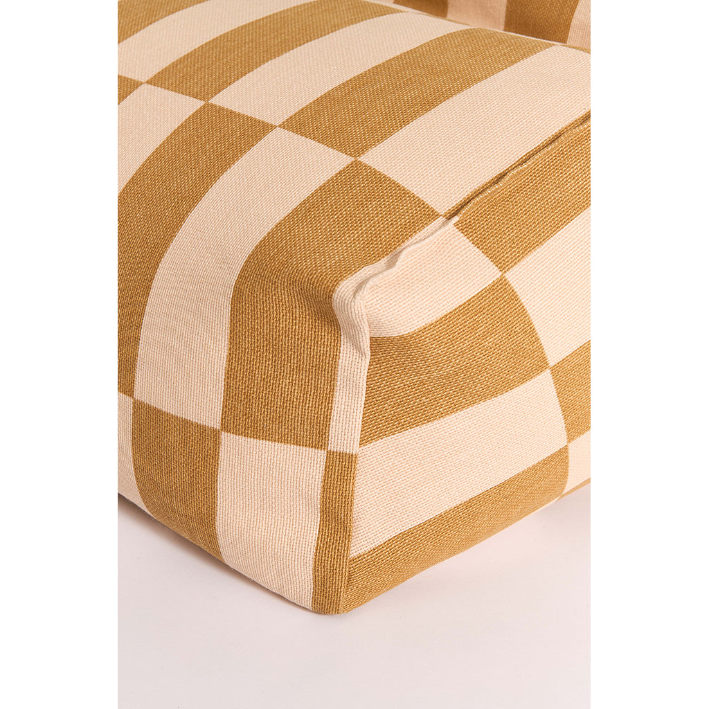 Nobodinoz Vibes sakkosekk-lenestol, Mustard and sand tiles