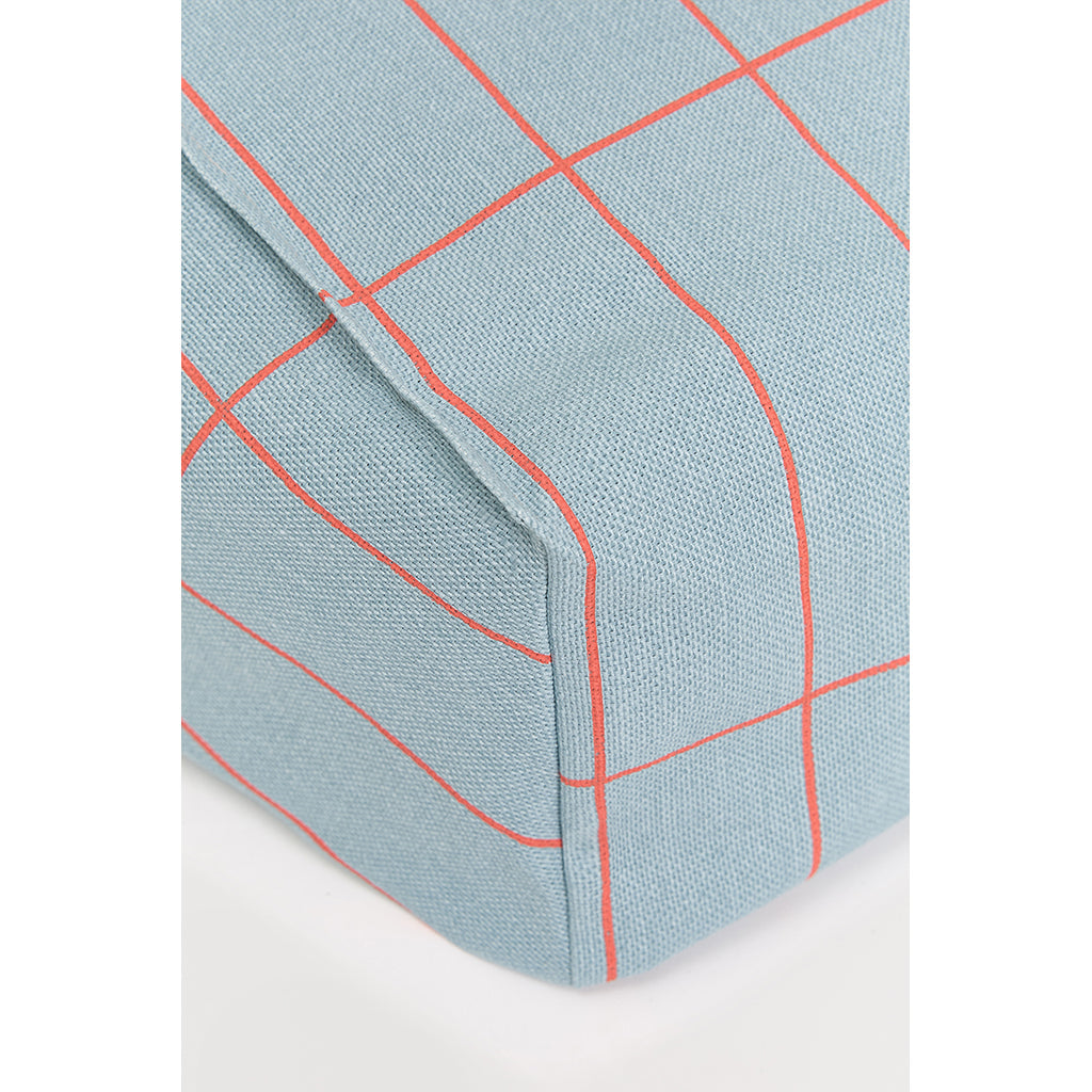 Nobodinoz Vibes armchair sækkestol, Blue Red Grid