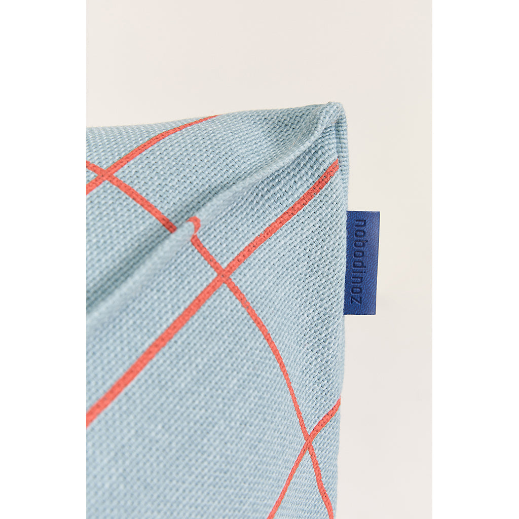 Nobodinoz Vibes armchair sækkestol, Blue Red Grid