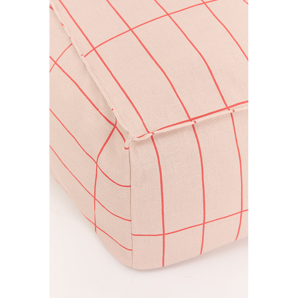 Nobodinoz Vibes lang saccosekk, voksen - Pink red grid
