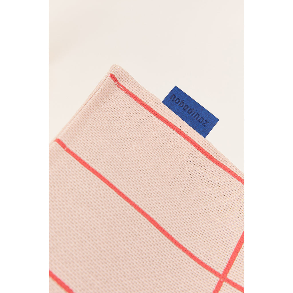 Nobodinoz Vibes lang saccosekk, voksen - Pink red grid