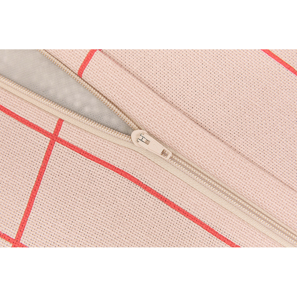 Nobodinoz Vibes lang saccosekk, voksen - Pink red grid
