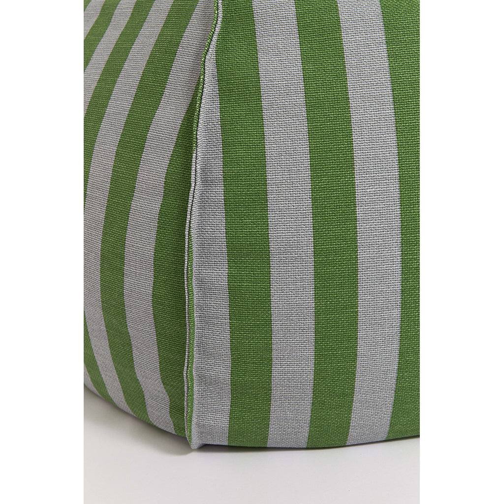 Nobodinoz quiltet rund sittepute, Vibes - Green blue stripes
