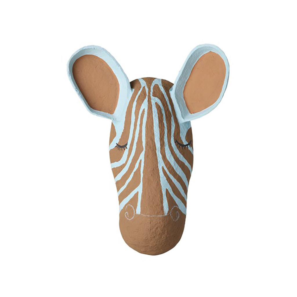 Rice vægtrofæ i papmaché, Zebra - Blå