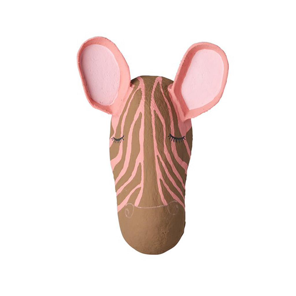 Rice vægtrofæ i papmaché, Zebra - Pink