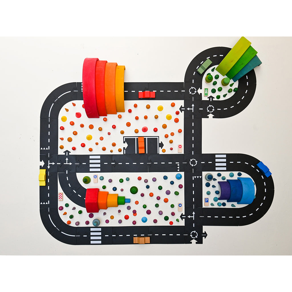 Waytoplay bilbane i gummi, 40 deler - King of the road