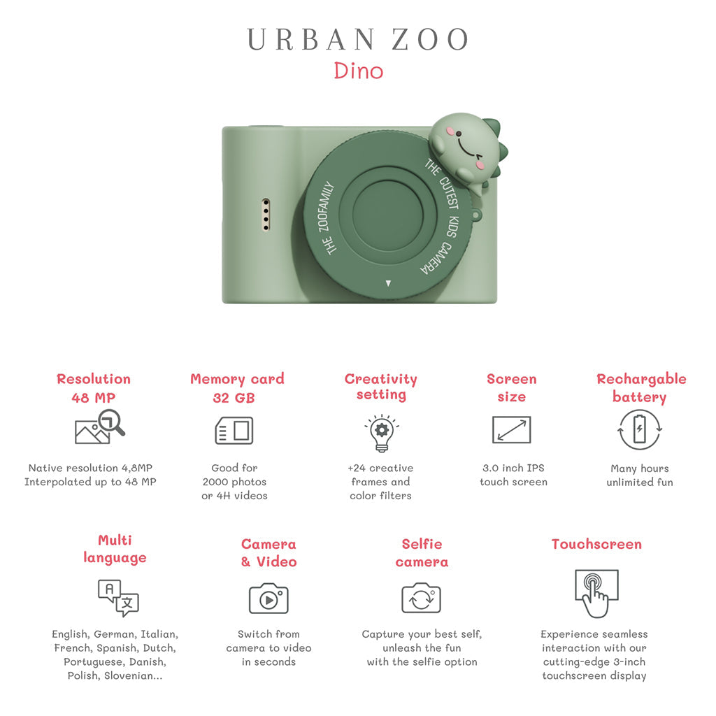 The ZooFamily, Urban Zoo børnekamera, 5–10 år – Dino