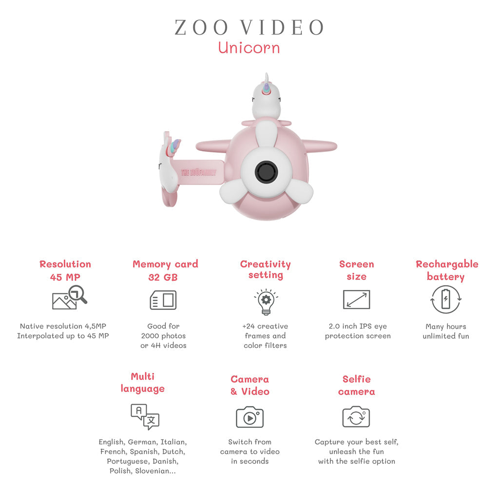 The ZooFamily, Zoo Videokamera, fra 5-11 år - Enhjørning