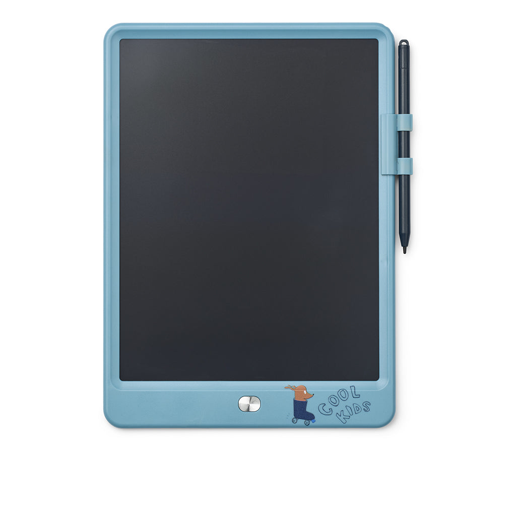 Liewood Zora tegnetavle, Tiger/Beach blue farve, med LCD skærm og pen
