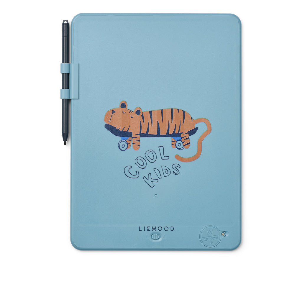 Liewood Zora tegnebrett m. LCD skjerm, Tiger / Beach blue