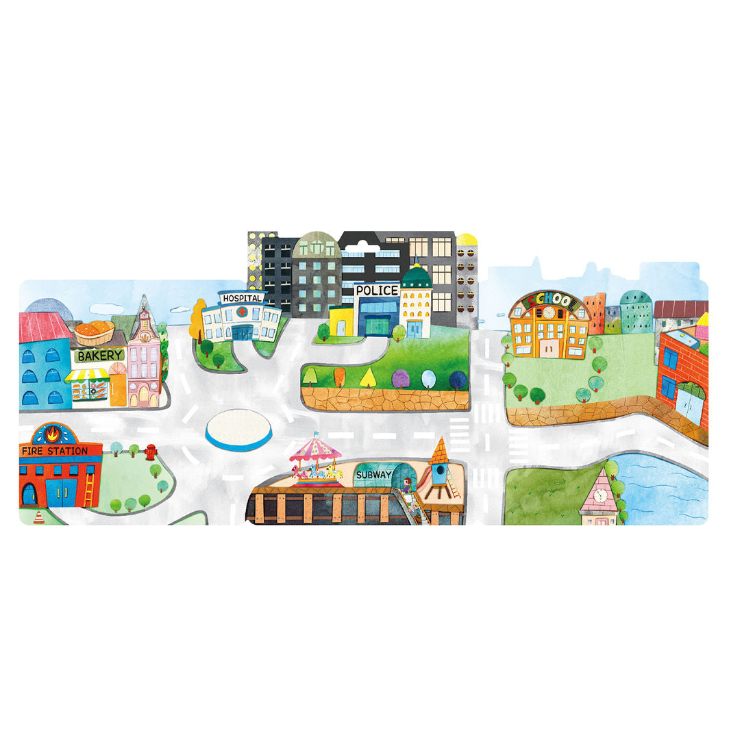 mierEdu - Jelly Stickers 36 stk - Flyttbare - Storbyen