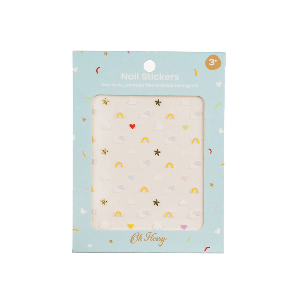 Oh Flossy neglestickers med sky-tema