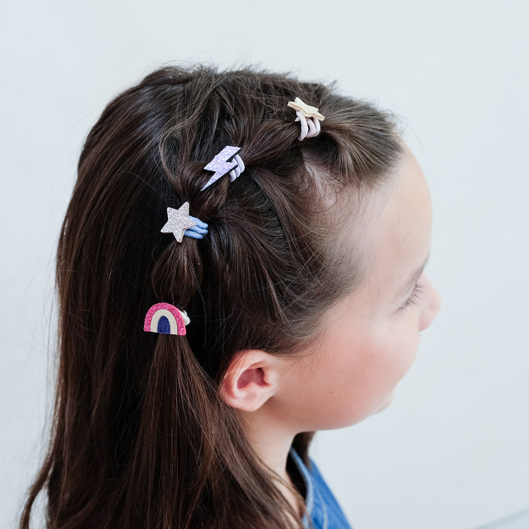 Mimi & Lula - 8 Hårelastikker - Mini Rainbow Dancing Queen