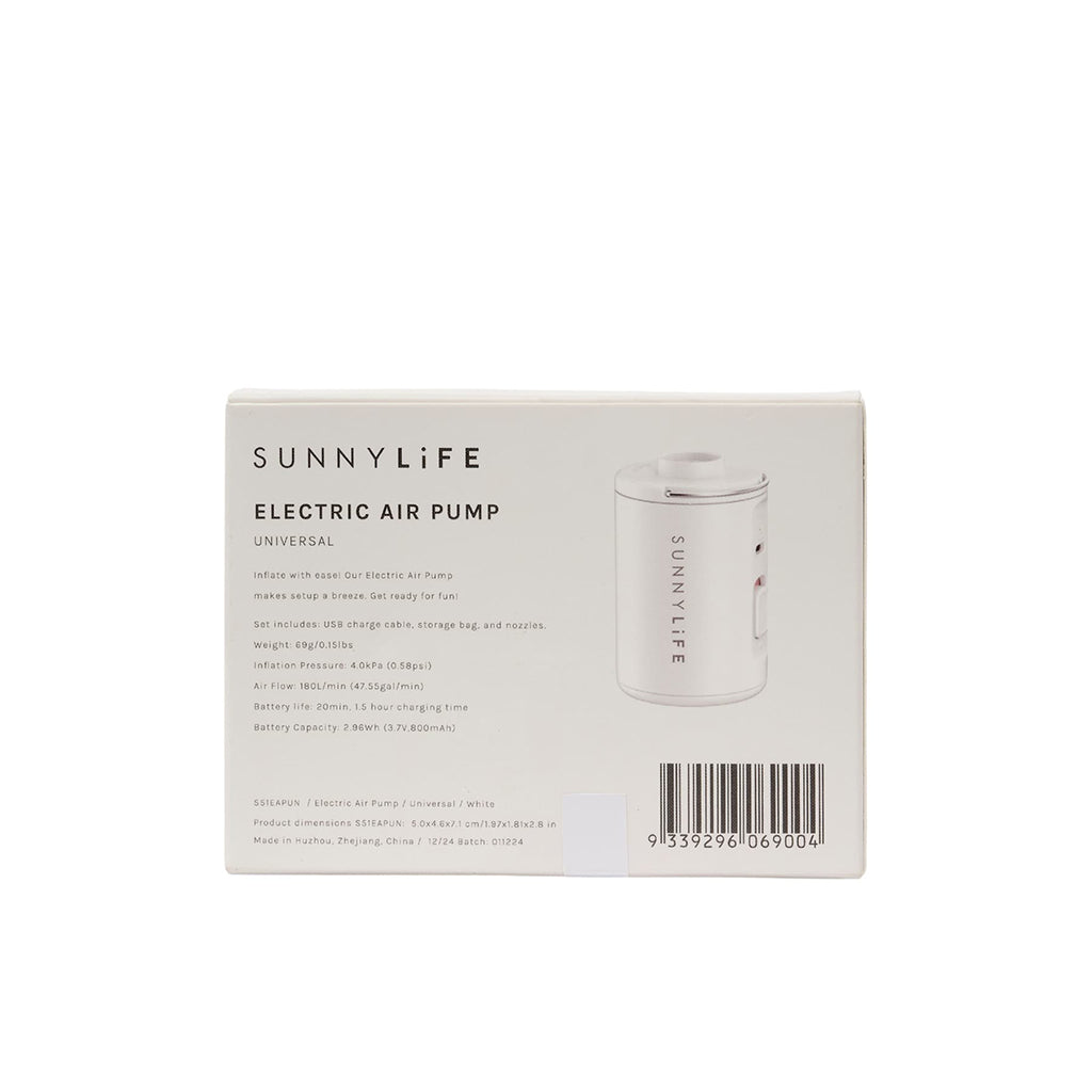 Sunnylife elektrisk pumpe, Universal - Hvit