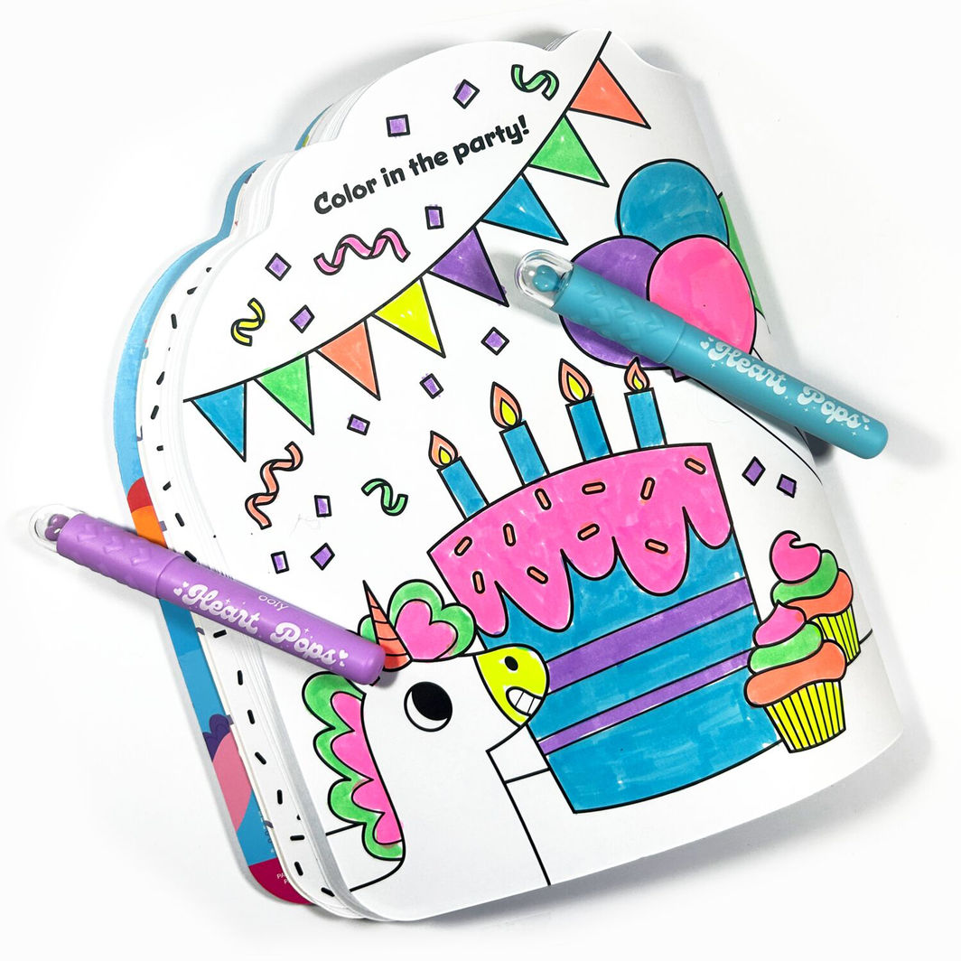 Ooly Overstrykningspenner 6 stk, Heart Pops Neon
