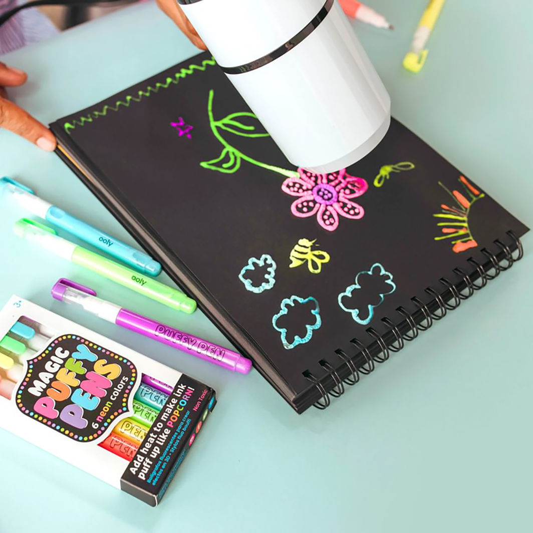 Ooly, magic Puffy Pens 6 stk - Neon