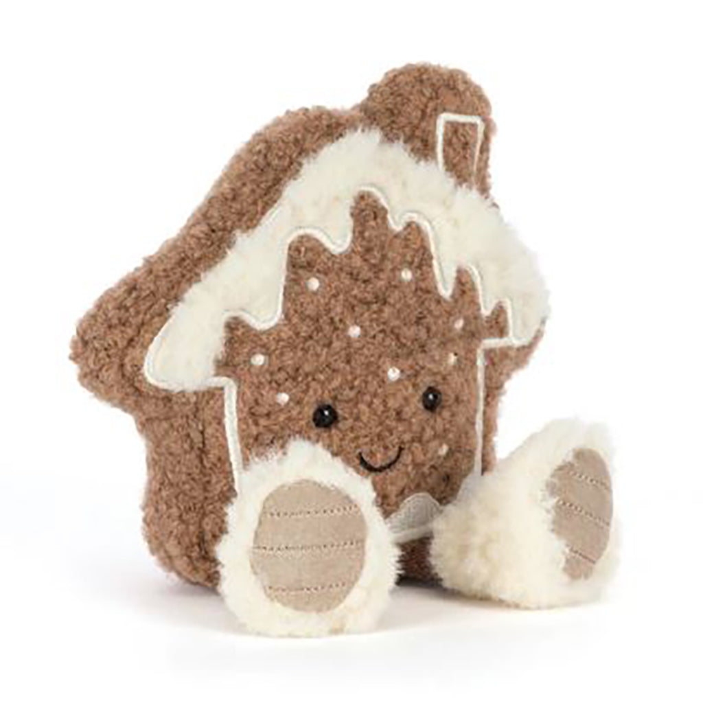 Jellycat-bamse, Amuseables pepperkakehus - 18 cm