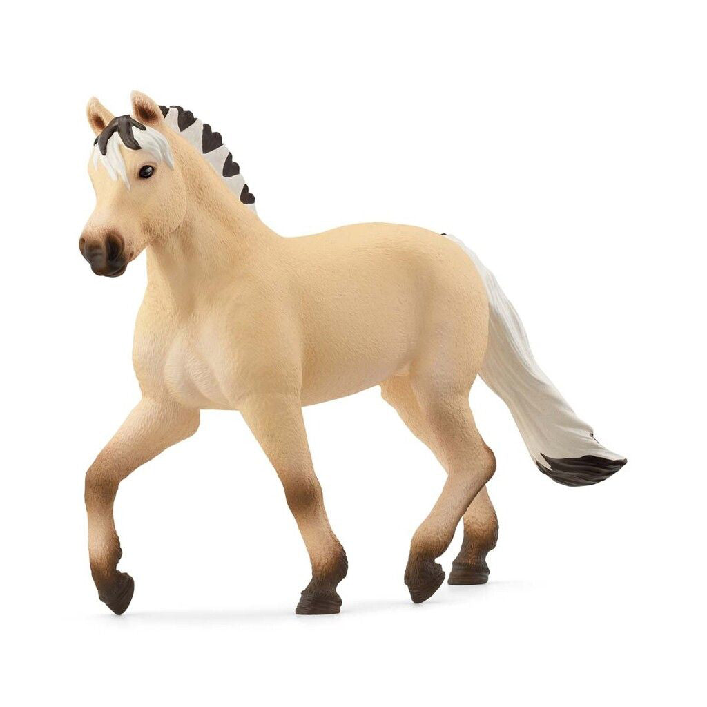 Schleich hest Norsk fjord hoppe i beige og hvid farve
