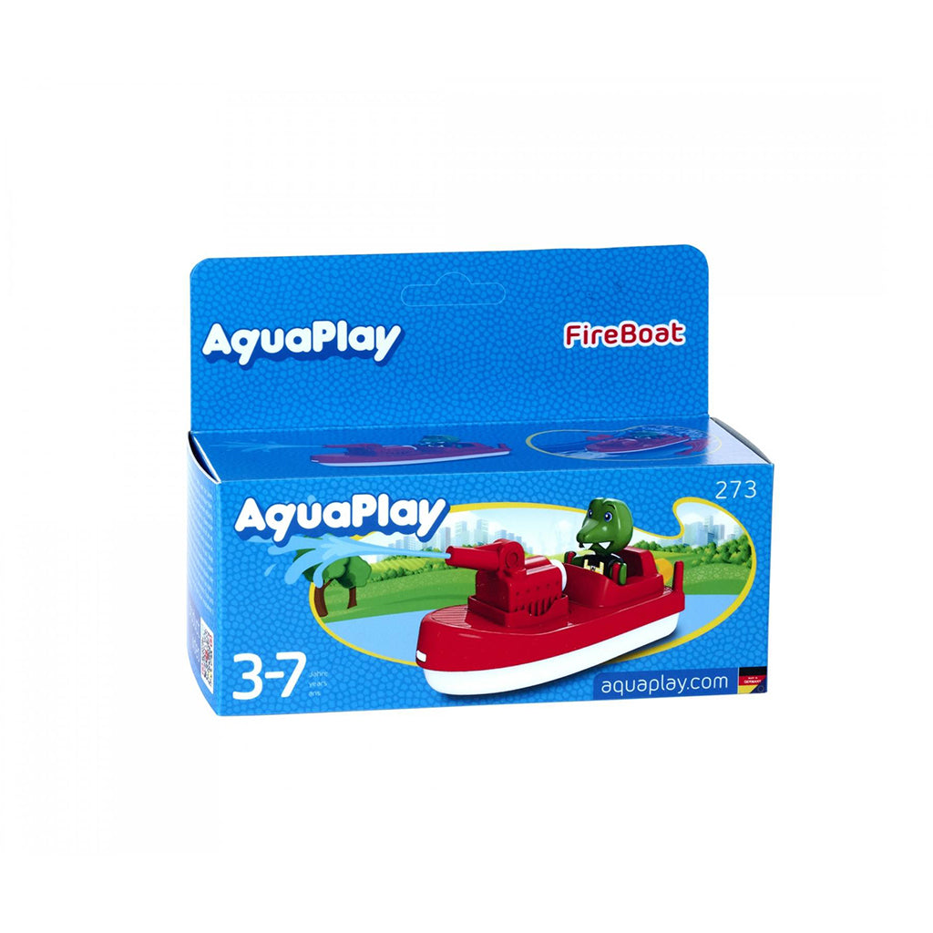 AquaPlay vannbanetilbehør, brannbåt med opptrekk
