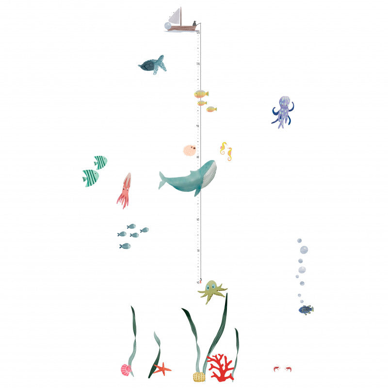 Mimi Lou wallsticker, høydemåler - Ocean