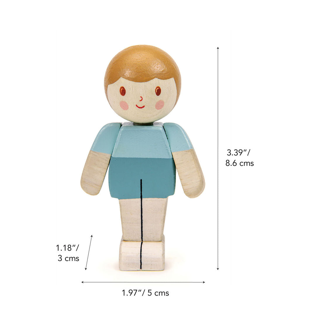 Tender Leaf tredukke til dukkehus, We Are Family - Ivory Boy