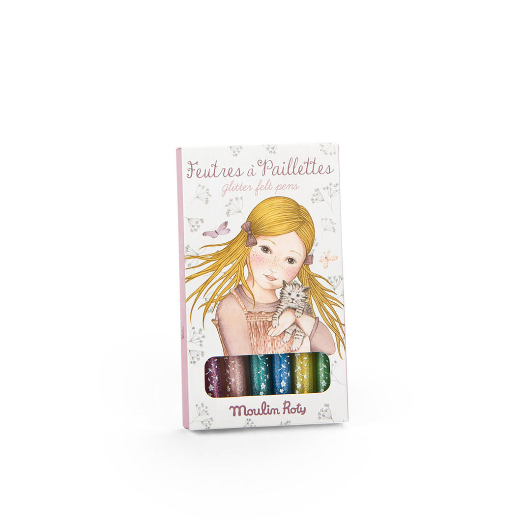 Moulin Roty Glittertusjer 6 stk - Les Rosalies