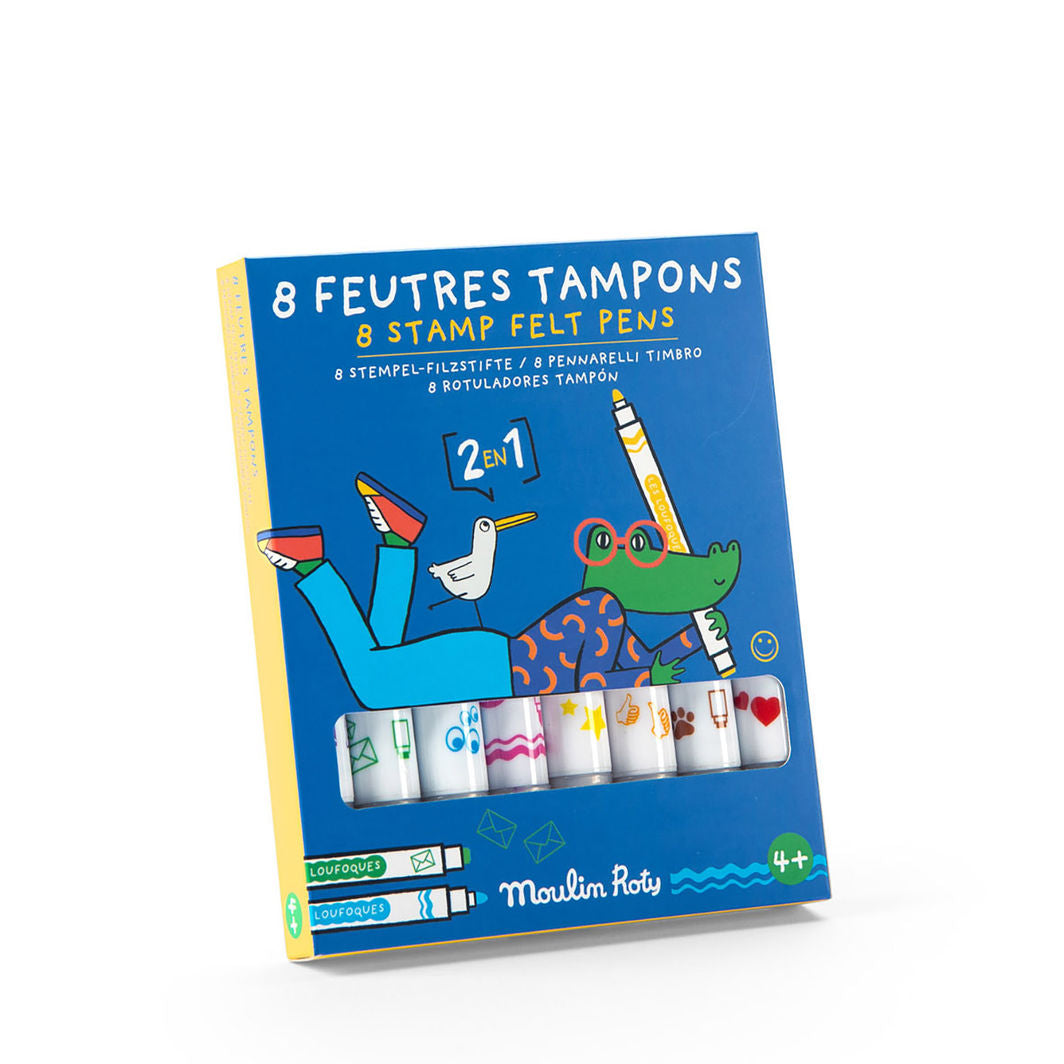 Moulin Roty Stempeltusjer 8 stk, Les Loufoques