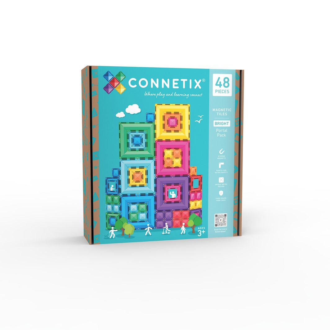 Connetix Bright Portal Pack, Magnetisk byggesett med 48 deler