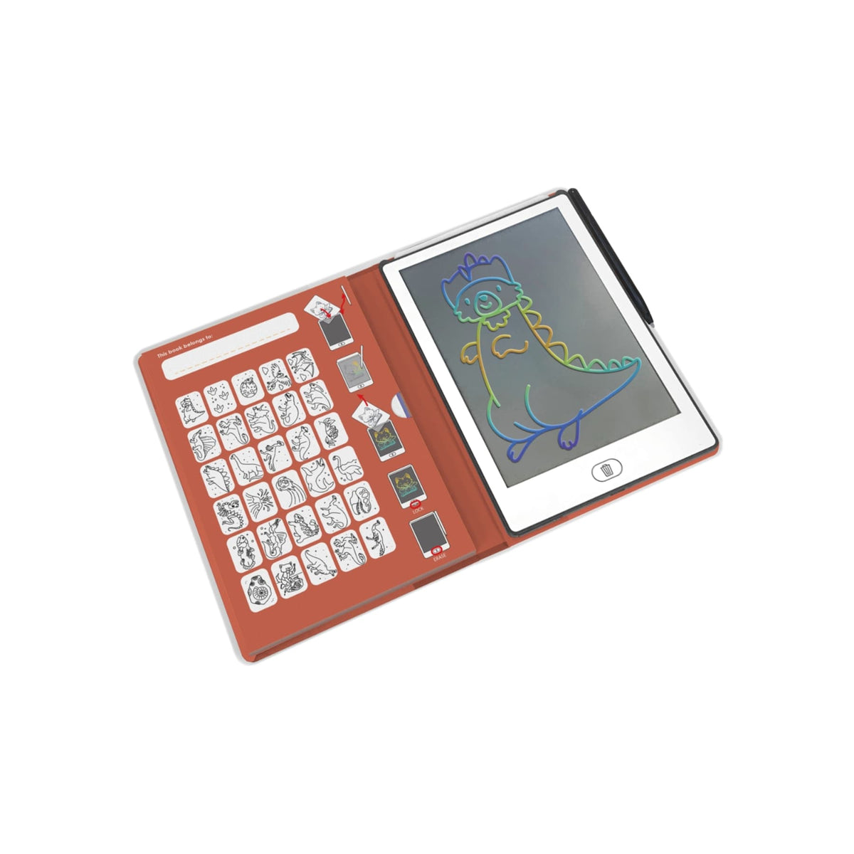 KidyDraw mini tegnetavle, Dinosaur