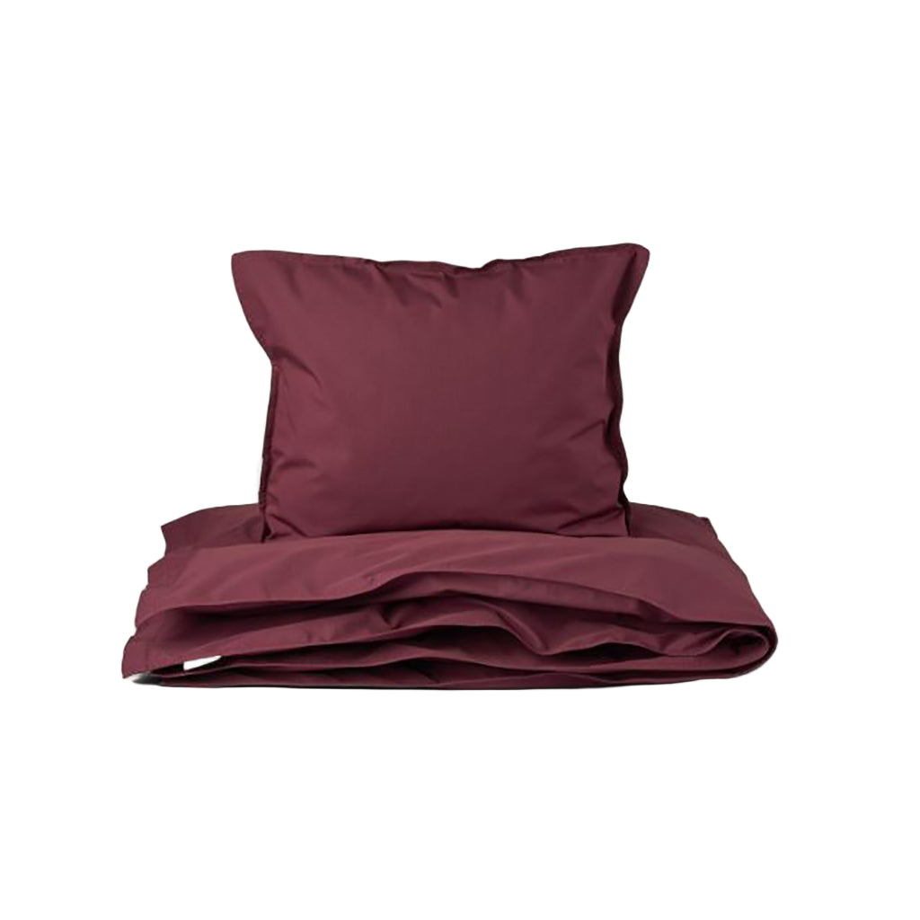 Studio Feder juniorsengetøy, økologisk percale - Burgundy
