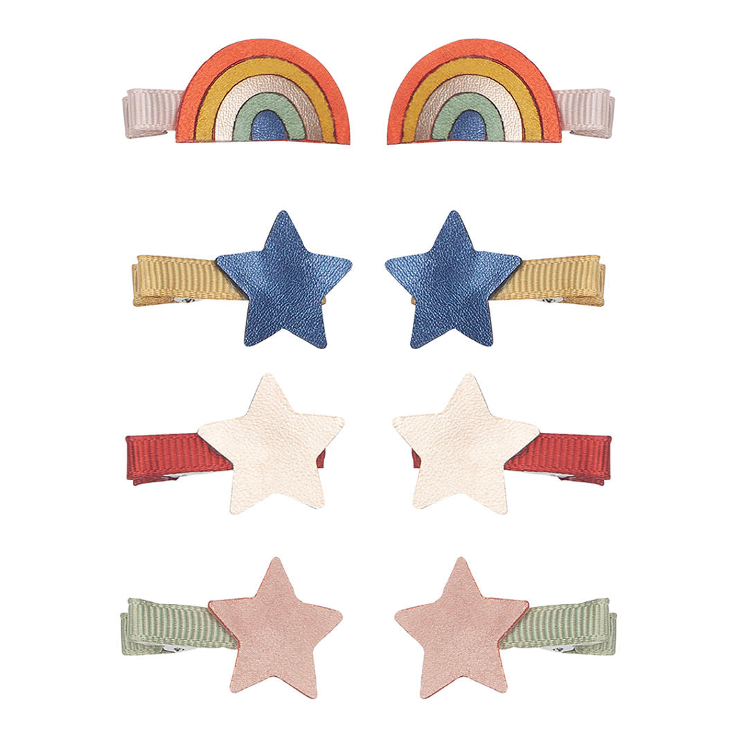 Mimi & Lula, 8 hårklemmer - Mini Over The Rainbow Summer Camp