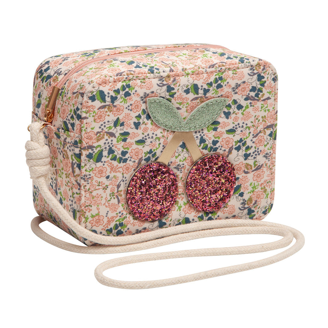 Mimi & Lula skuldertaske med blomster og kirsebær design Florence