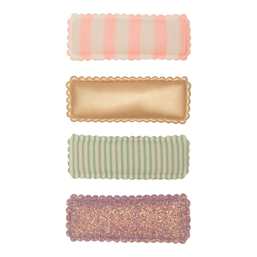 Mimi & Lula hårspenner, 2 stk. - Stripy Rectangular Dreamland