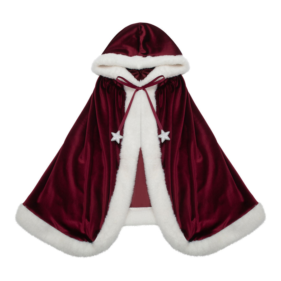 Mimi og Lula Red Mrs Claus kappe for børn